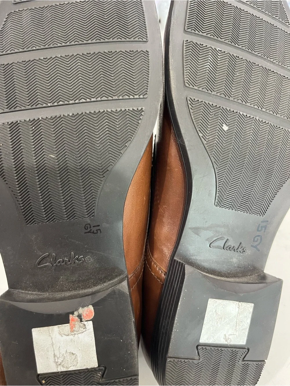 Clarks Tan Leather Single Monk Strap Loafers
